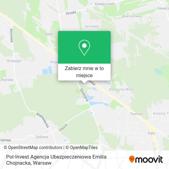 Mapa Pol-Invest Agencja Ubezpieczeniowa Emilia Chojnacka