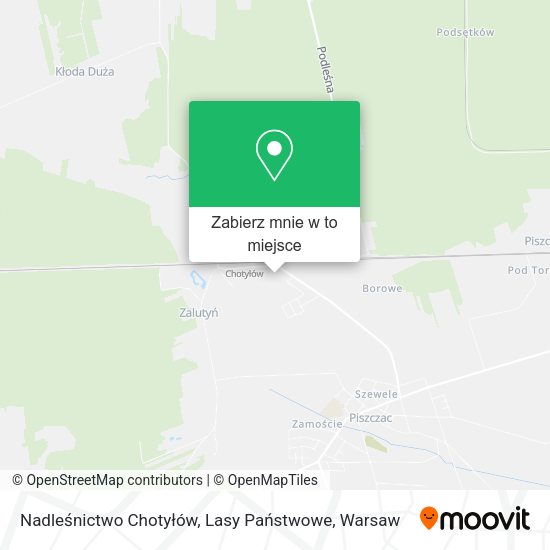 Mapa Nadleśnictwo Chotyłów, Lasy Państwowe