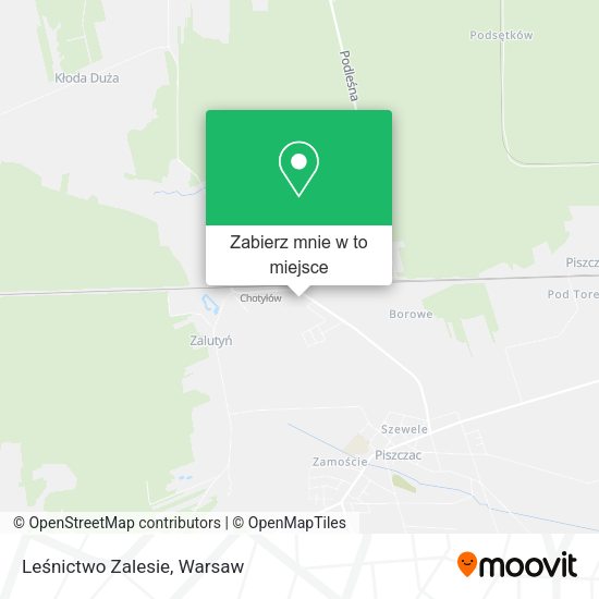 Mapa Leśnictwo Zalesie