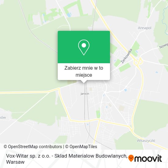 Mapa Vox-Witar sp. z o.o. - Sklad Materialow Budowlanych