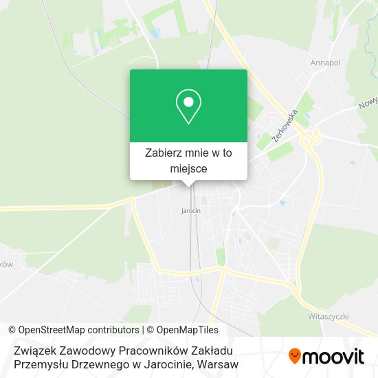 Mapa Związek Zawodowy Pracowników Zakładu Przemysłu Drzewnego w Jarocinie