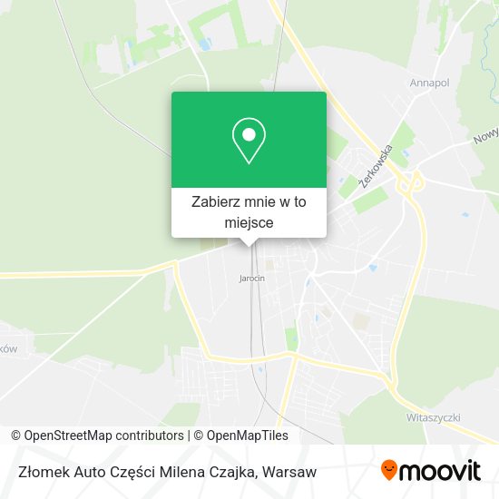 Mapa Złomek Auto Części Milena Czajka