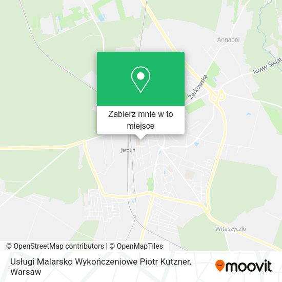 Mapa Usługi Malarsko Wykończeniowe Piotr Kutzner