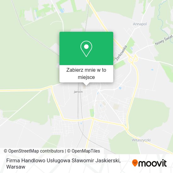 Mapa Firma Handlowo Usługowa Sławomir Jaskierski