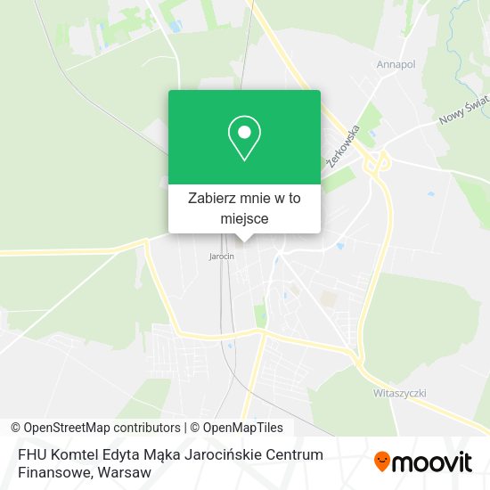 Mapa FHU Komtel Edyta Mąka Jarocińskie Centrum Finansowe