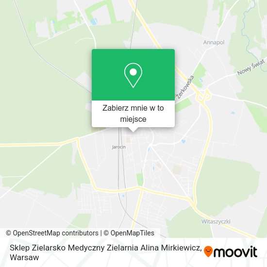 Mapa Sklep Zielarsko Medyczny Zielarnia Alina Mirkiewicz