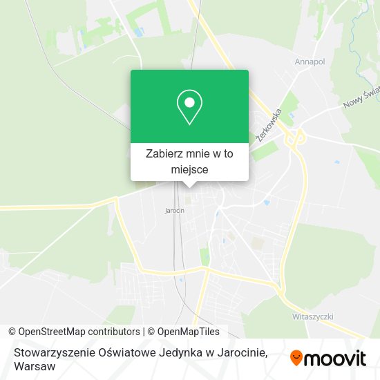 Mapa Stowarzyszenie Oświatowe Jedynka w Jarocinie