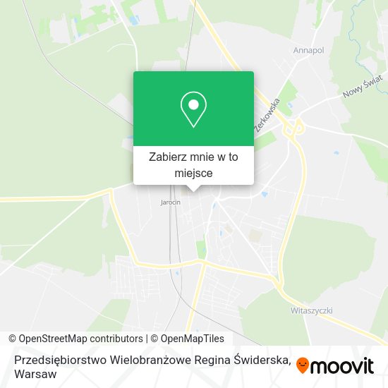 Mapa Przedsiębiorstwo Wielobranżowe Regina Świderska