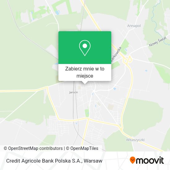 Mapa Credit Agricole Bank Polska S.A.