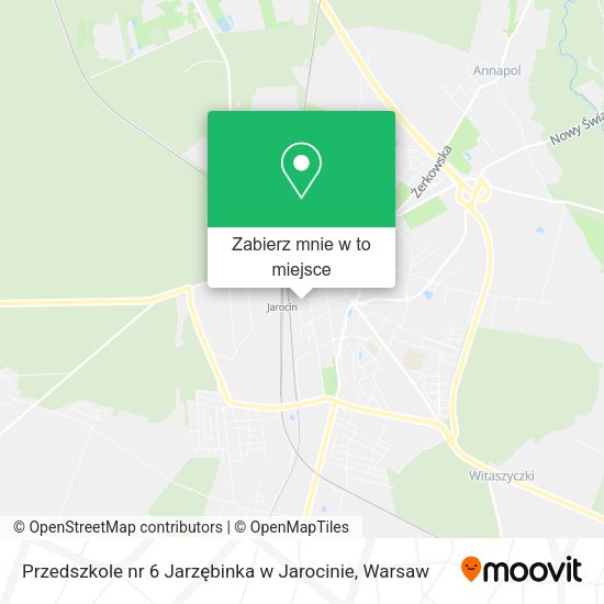 Mapa Przedszkole nr 6 Jarzębinka w Jarocinie