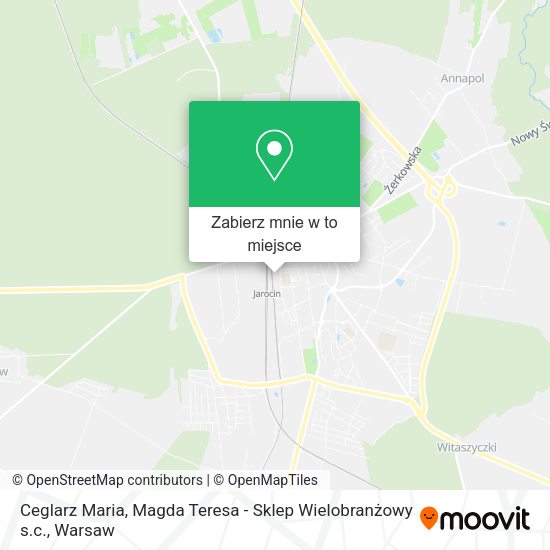 Mapa Ceglarz Maria, Magda Teresa - Sklep Wielobranżowy s.c.