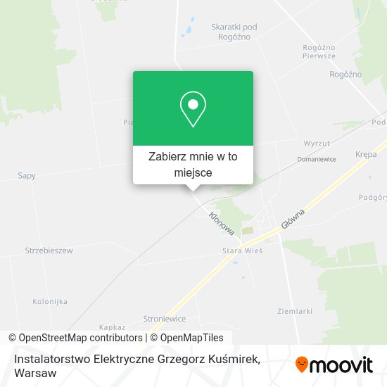 Mapa Instalatorstwo Elektryczne Grzegorz Kuśmirek