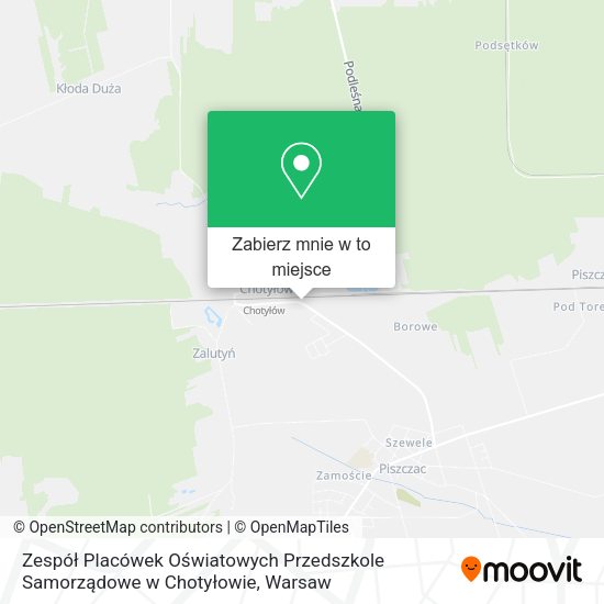 Mapa Zespół Placówek Oświatowych Przedszkole Samorządowe w Chotyłowie