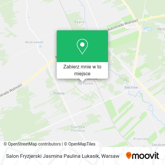 Mapa Salon Fryzjerski Jasmina Paulina Lukasik