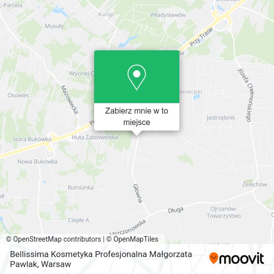 Mapa Bellissima Kosmetyka Profesjonalna Małgorzata Pawlak