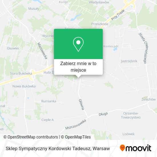 Mapa Sklep Sympatyczny Kordowski Tadeusz