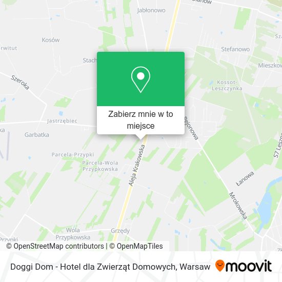 Mapa Doggi Dom - Hotel dla Zwierząt Domowych