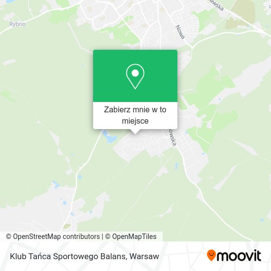 Mapa Klub Tańca Sportowego Balans