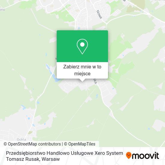 Mapa Przedsiębiorstwo Handlowo Usługowe Xero System Tomasz Rusak