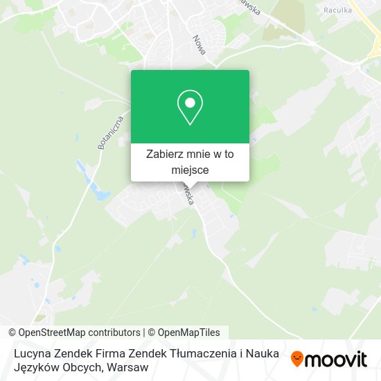 Mapa Lucyna Zendek Firma Zendek Tłumaczenia i Nauka Języków Obcych