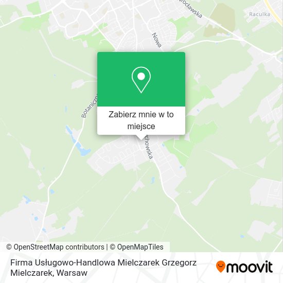 Mapa Firma Usługowo-Handlowa Mielczarek Grzegorz Mielczarek