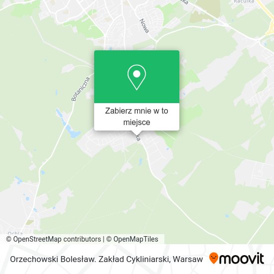 Mapa Orzechowski Bolesław. Zakład Cykliniarski