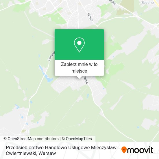 Mapa Przedsiebiorstwo Handlowo Uslugowe Mieczyslaw Cwiertniewski