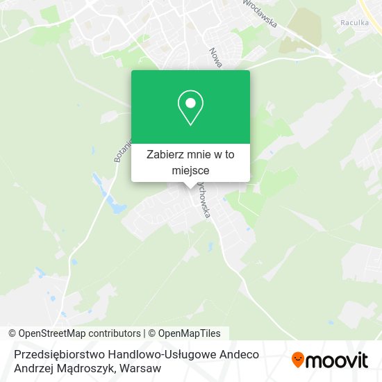 Mapa Przedsiębiorstwo Handlowo-Usługowe Andeco Andrzej Mądroszyk