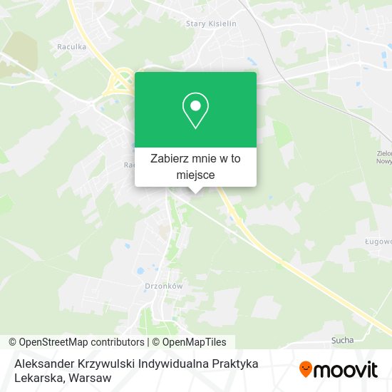 Mapa Aleksander Krzywulski Indywidualna Praktyka Lekarska