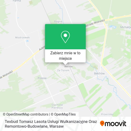 Mapa Texbud Tomasz Lasota Usługi Wulkanizacyjne Oraz Remontowo-Budowlane