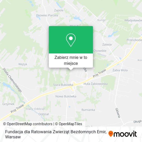 Mapa Fundacja dla Ratowania Zwierząt Bezdomnych Emir