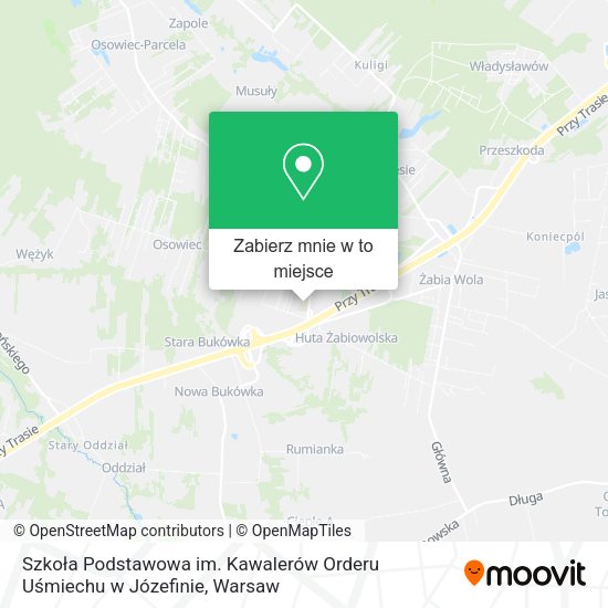 Mapa Szkoła Podstawowa im. Kawalerów Orderu Uśmiechu w Józefinie