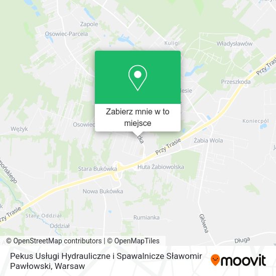 Mapa Pekus Usługi Hydrauliczne i Spawalnicze Sławomir Pawłowski