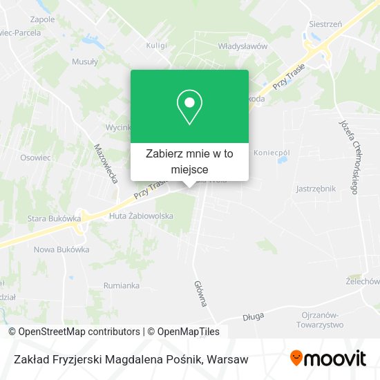 Mapa Zakład Fryzjerski Magdalena Pośnik