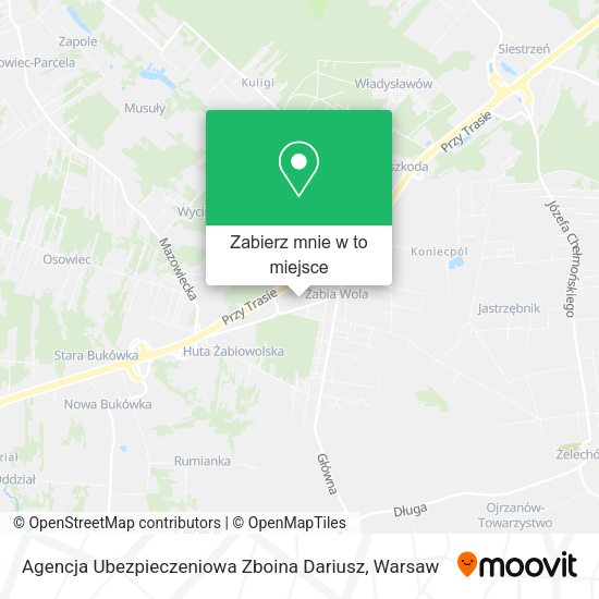 Mapa Agencja Ubezpieczeniowa Zboina Dariusz