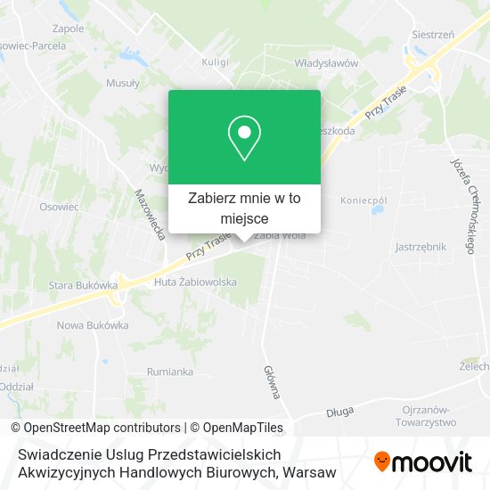 Mapa Swiadczenie Uslug Przedstawicielskich Akwizycyjnych Handlowych Biurowych