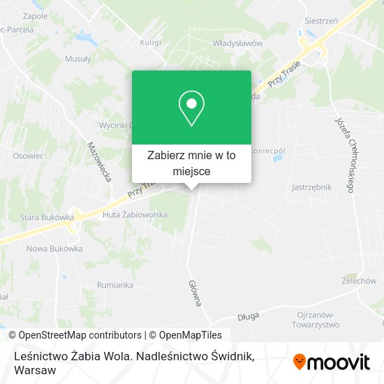 Mapa Leśnictwo Żabia Wola. Nadleśnictwo Świdnik