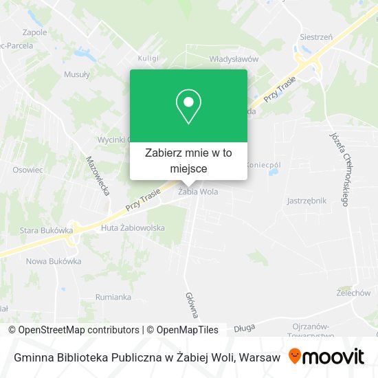 Mapa Gminna Biblioteka Publiczna w Żabiej Woli