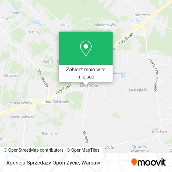 Mapa Agencja Sprzedaży Opon Życie