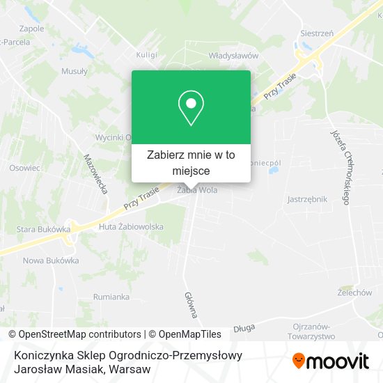 Mapa Koniczynka Sklep Ogrodniczo-Przemysłowy Jarosław Masiak