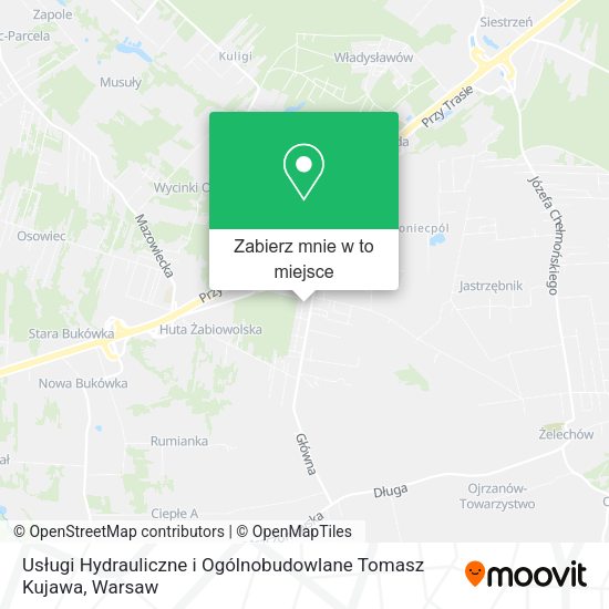 Mapa Usługi Hydrauliczne i Ogólnobudowlane Tomasz Kujawa