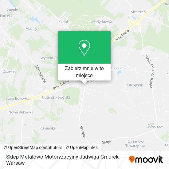 Mapa Sklep Metalowo Motoryzacyjny Jadwiga Gmurek