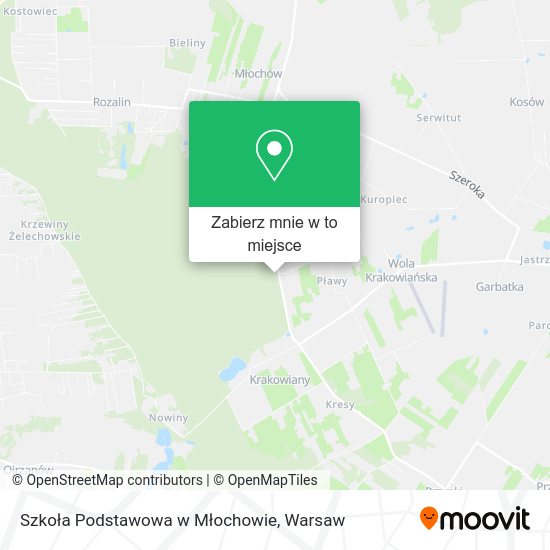 Mapa Szkoła Podstawowa w Młochowie