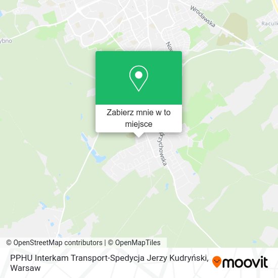 Mapa PPHU Interkam Transport-Spedycja Jerzy Kudryński