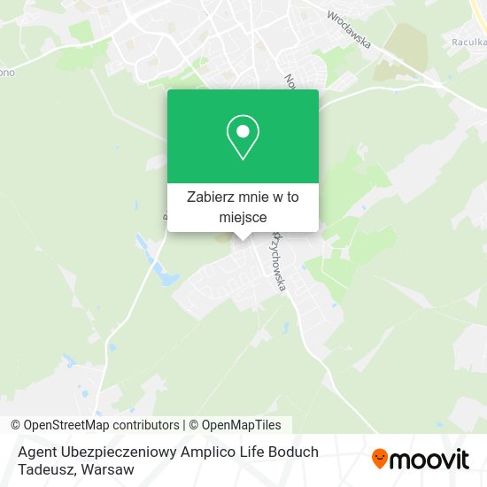 Mapa Agent Ubezpieczeniowy Amplico Life Boduch Tadeusz