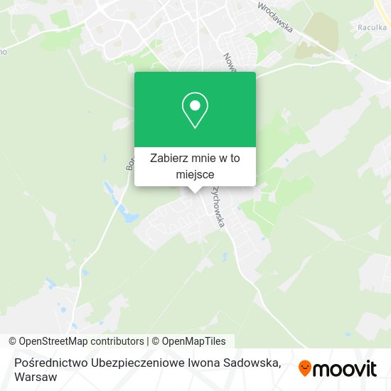 Mapa Pośrednictwo Ubezpieczeniowe Iwona Sadowska