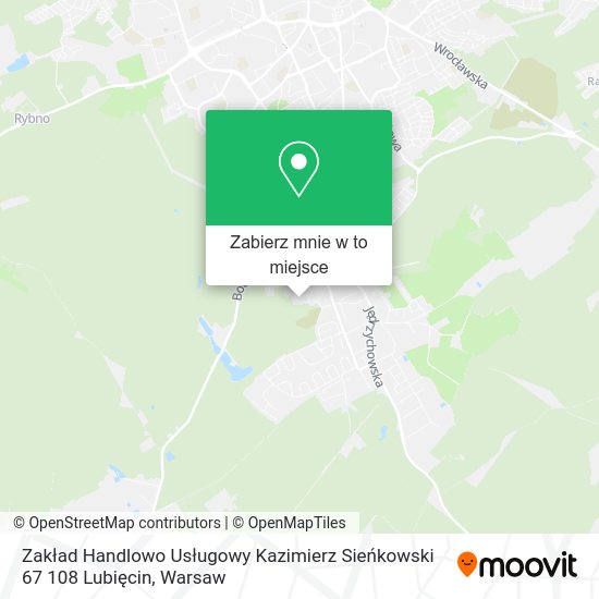 Mapa Zakład Handlowo Usługowy Kazimierz Sieńkowski 67 108 Lubięcin