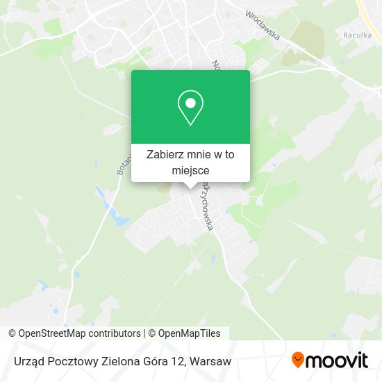 Mapa Urząd Pocztowy Zielona Góra 12