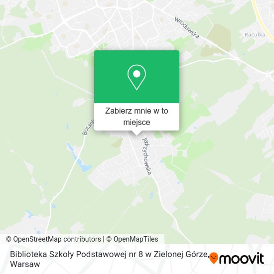 Mapa Biblioteka Szkoły Podstawowej nr 8 w Zielonej Górze