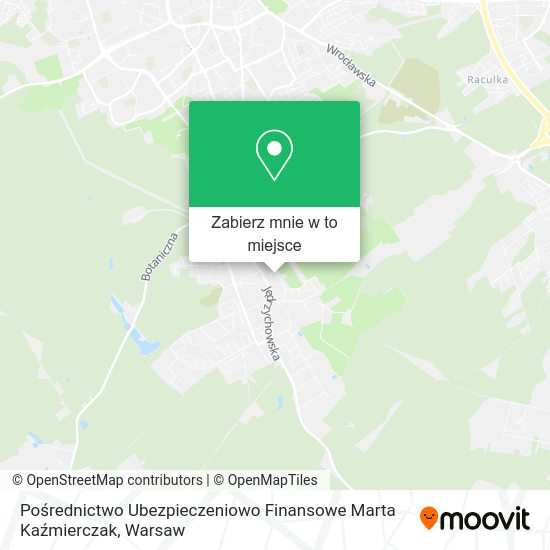 Mapa Pośrednictwo Ubezpieczeniowo Finansowe Marta Kaźmierczak